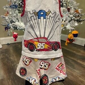 Disney White and Red Cars Kids Matching Set
